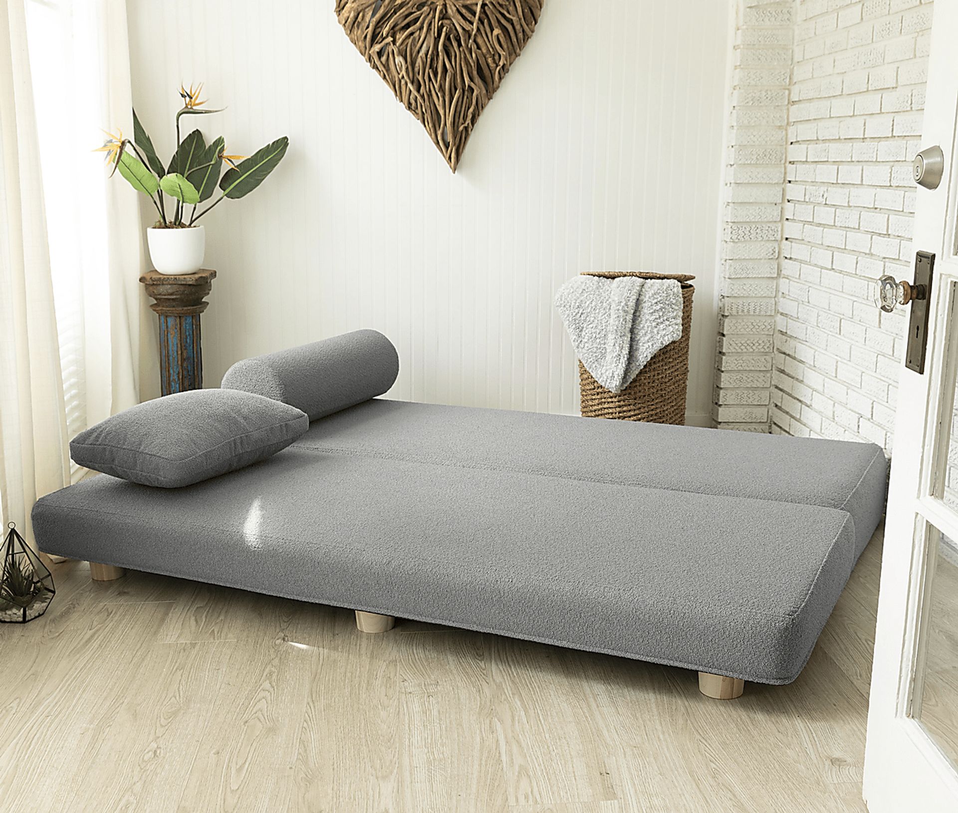Ashebank Dark Gray Fold-Out Queen Daybed - Image 3