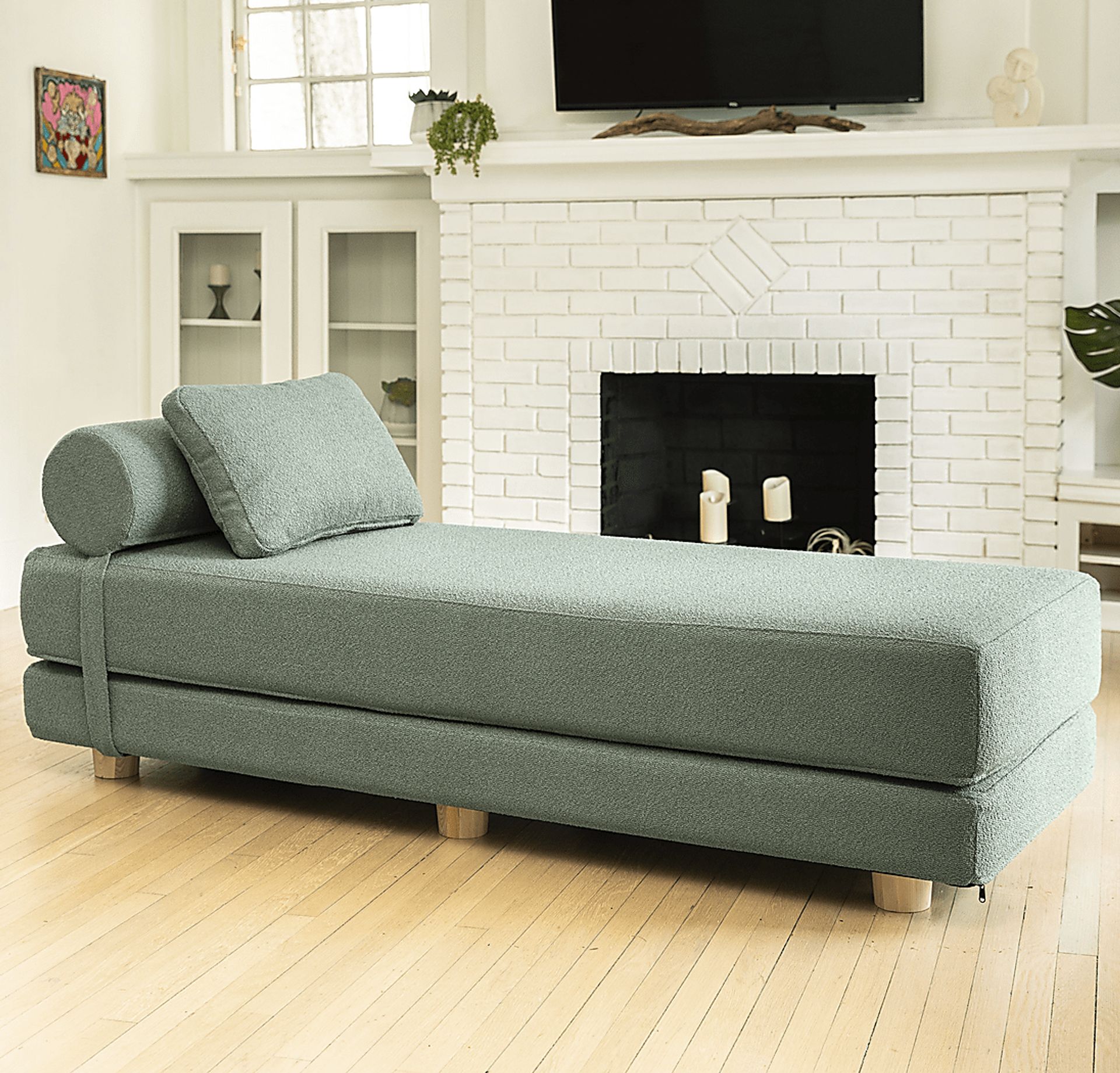 Ashebank Green Fold-Out Queen Daybed - Image 2