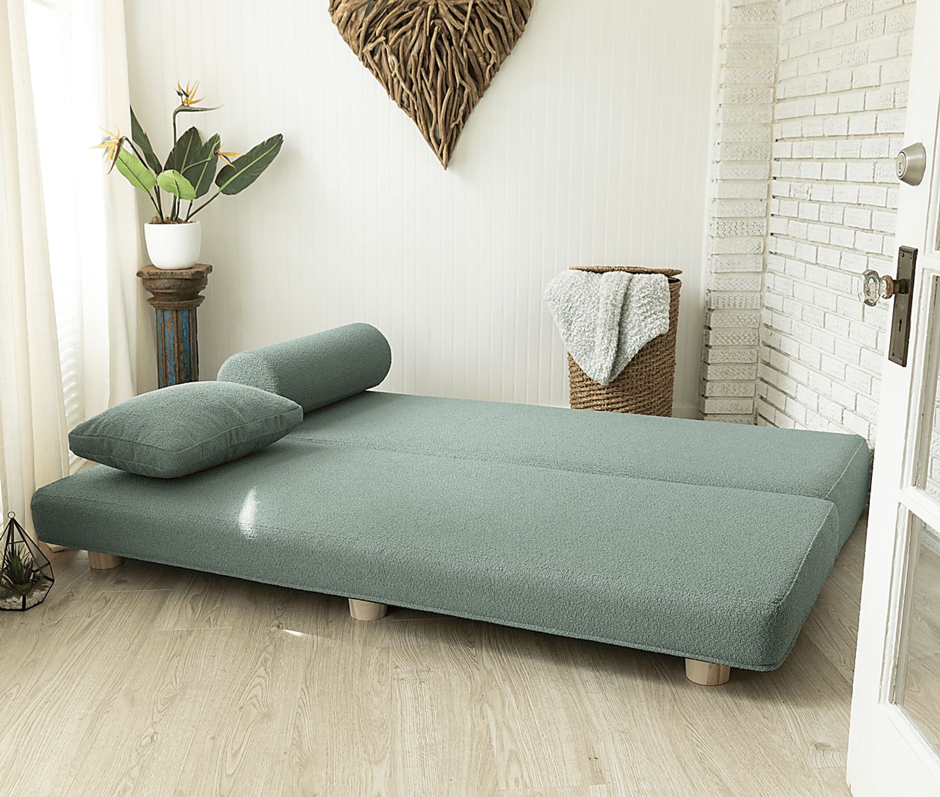 Ashebank Green Fold-Out Queen Daybed - Image 3