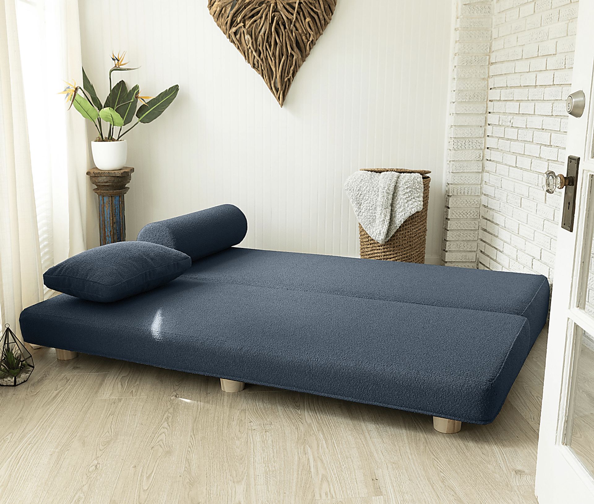 Ashebank Navy Fold-Out Queen Daybed - Image 3