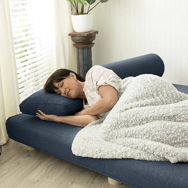 Ashebank Navy Fold-Out Queen Daybed - Thumbnail - Image 5