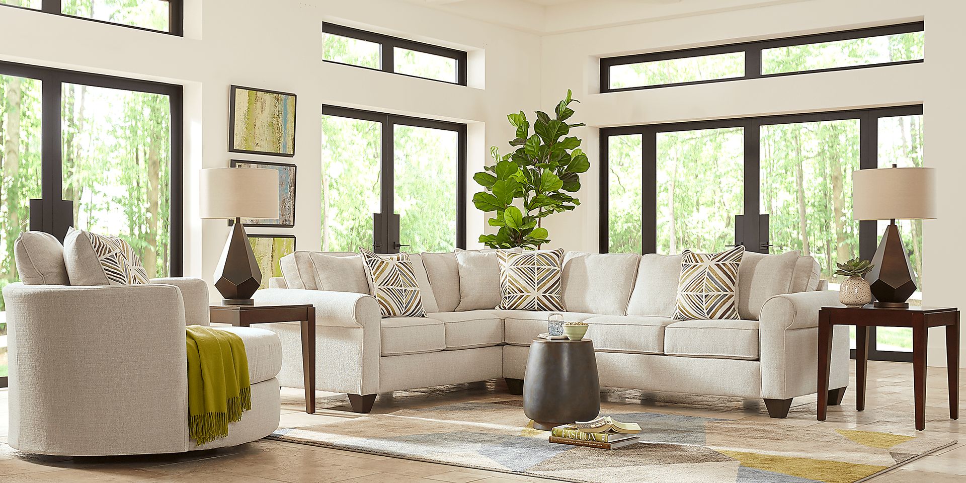 Ashebelle Beige 2 Pc Gel Foam Sleeper Sectional - Image 2