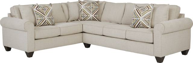 Ashebelle Beige 2 Pc Gel Foam Sleeper Sectional - Thumbnail - Image 1