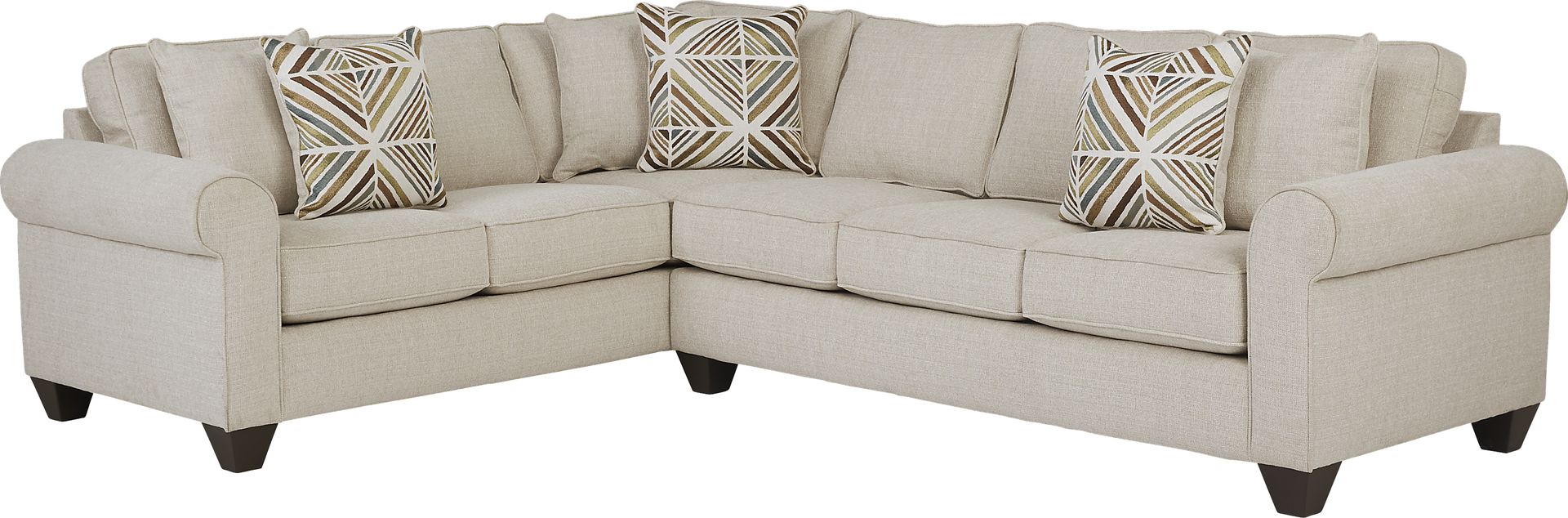 Ashebelle Beige 2 Pc Gel Foam Sleeper Sectional - Image 1