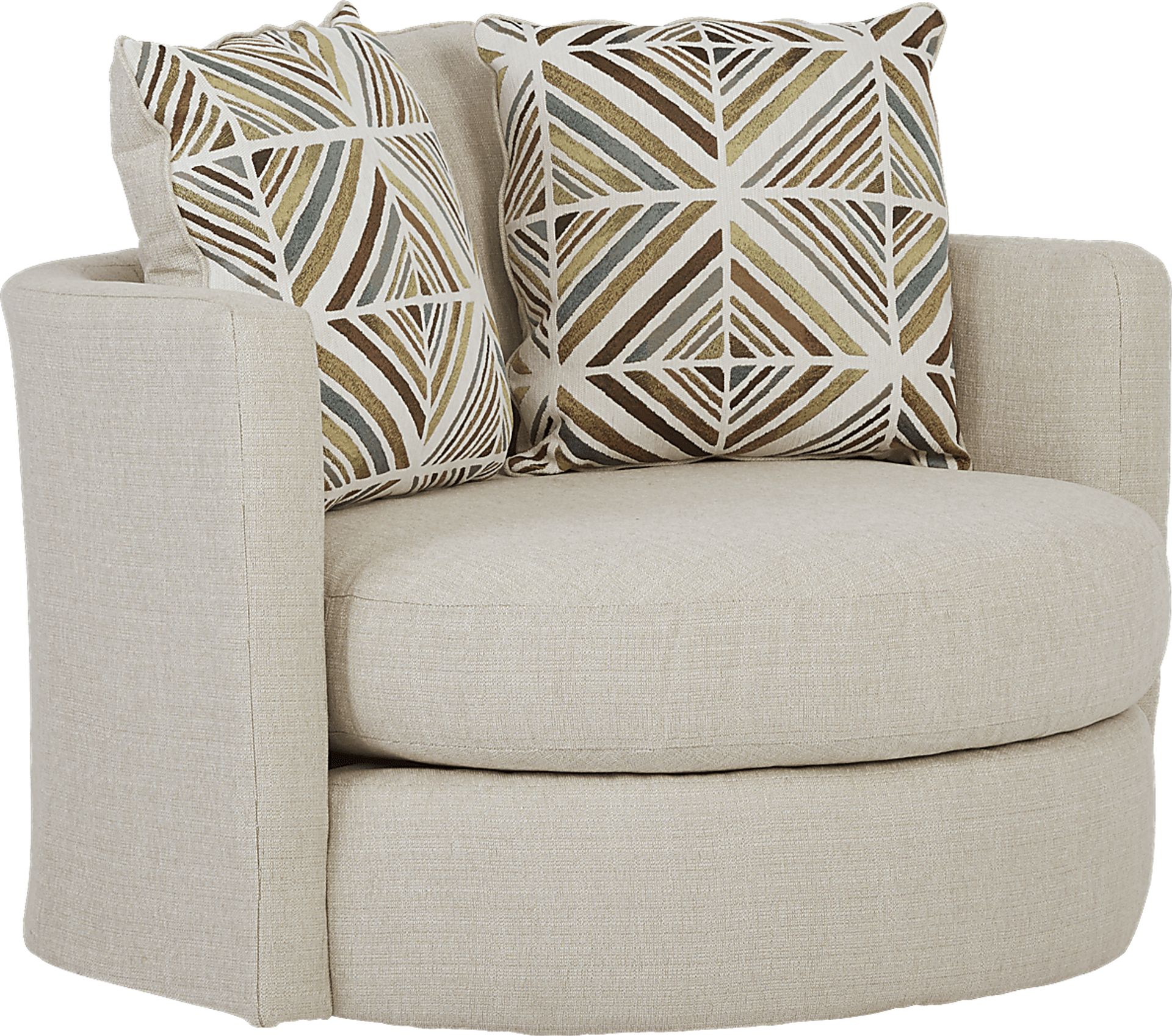 Ashebelle Beige Swivel Chair - Image 1