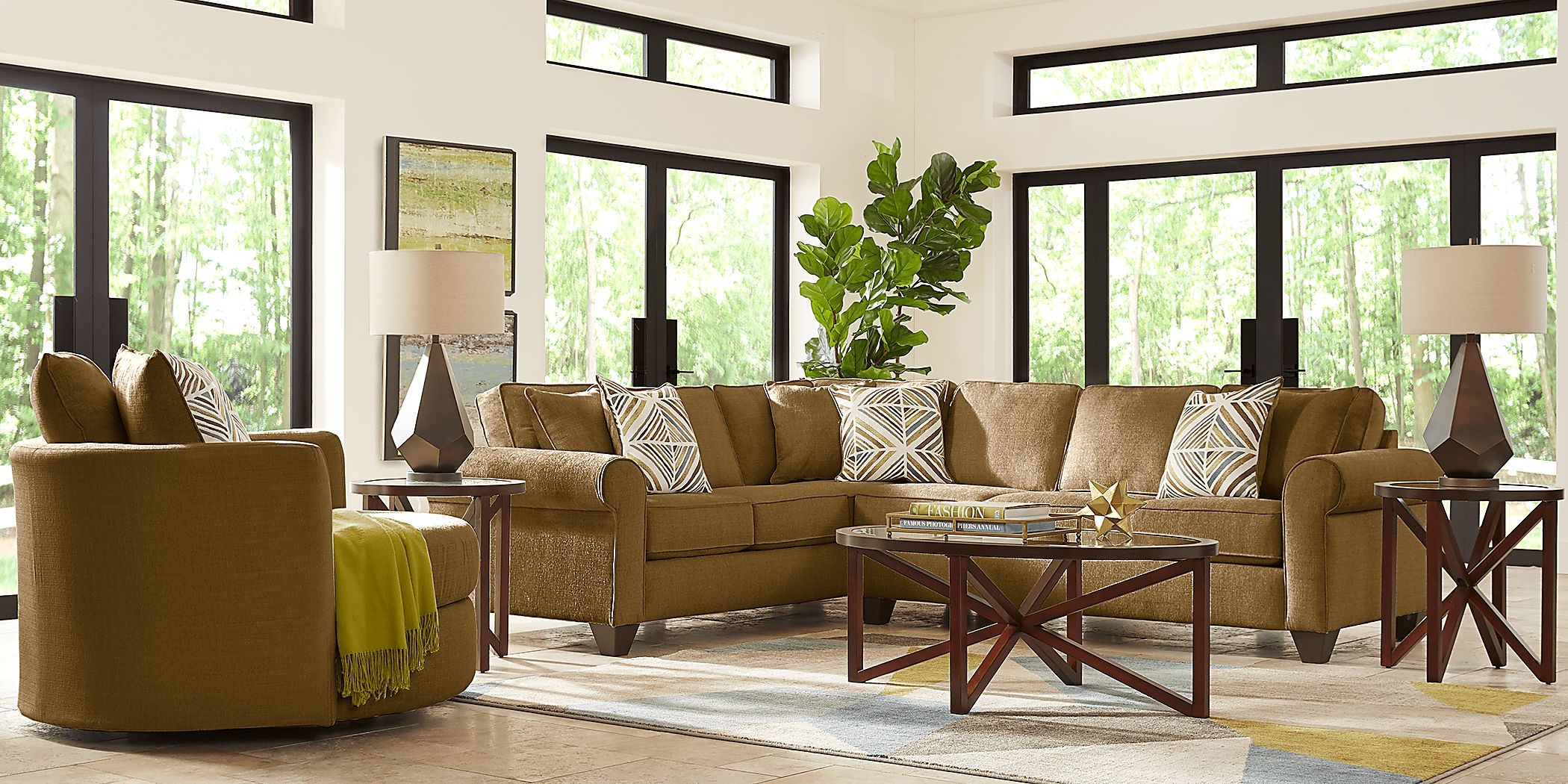 Ashebelle Brown 2 Pc Sectional Rooms To Go