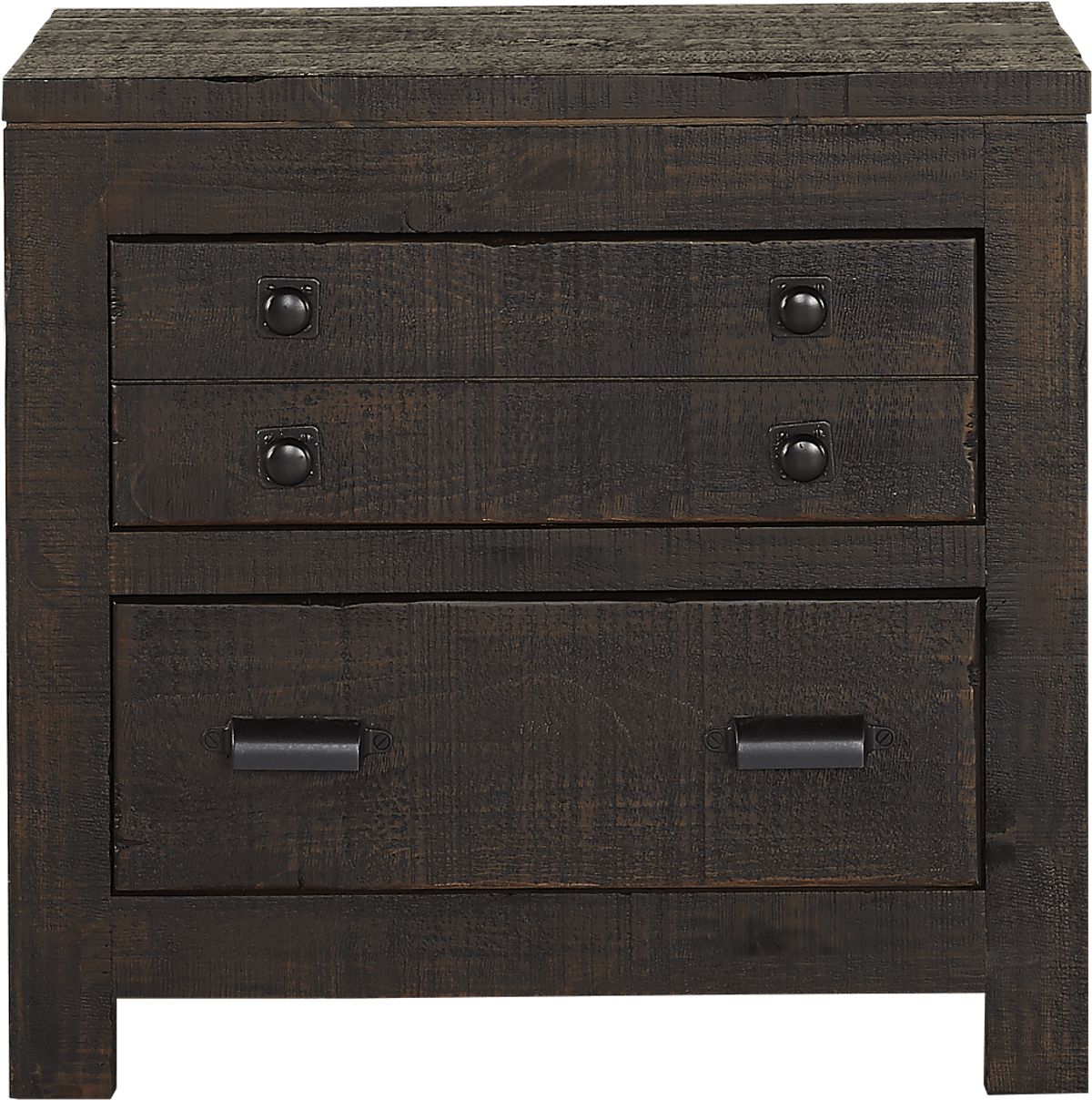 Asher Coffee Brown Dark Wood Nightstand | Rooms to Go