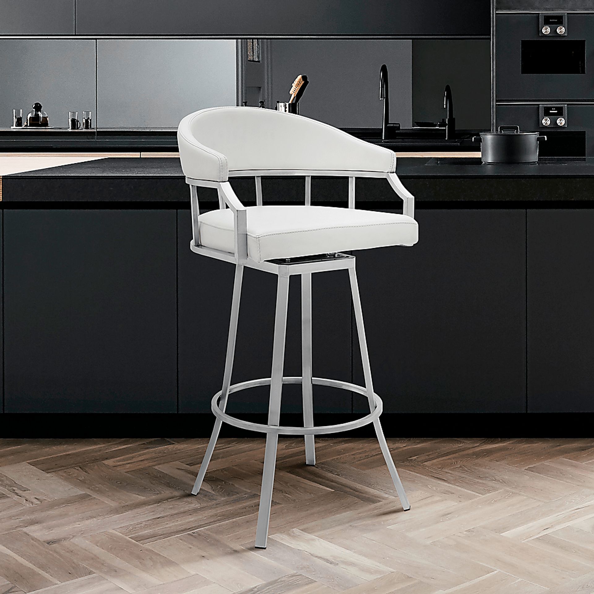 Asherlee White Barstool - Image 7