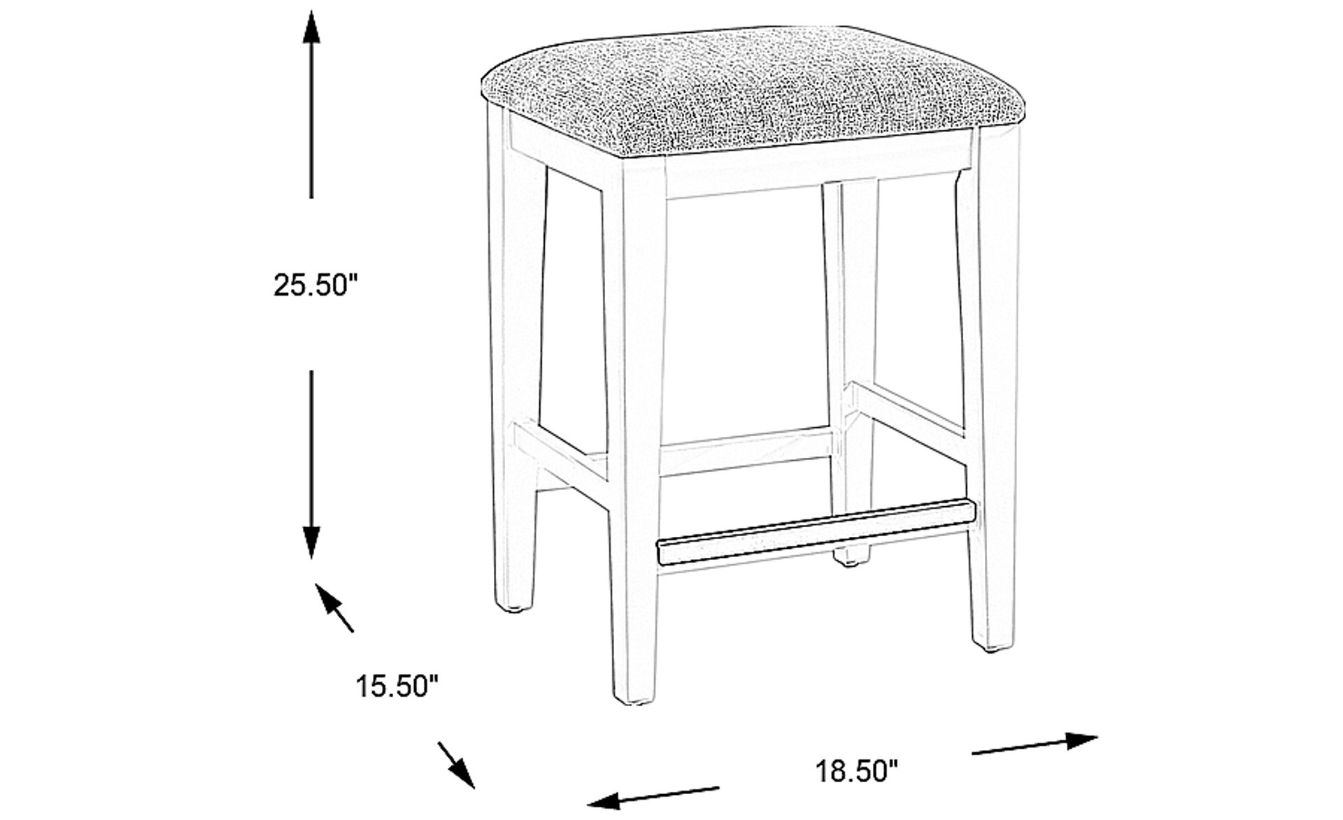 Dimension Image. Please refer to the Dimension Tab on this page for dimension details.