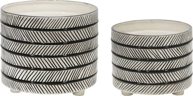 Asheworth Gray Planter, Set of 2 - Thumbnail - Image 1