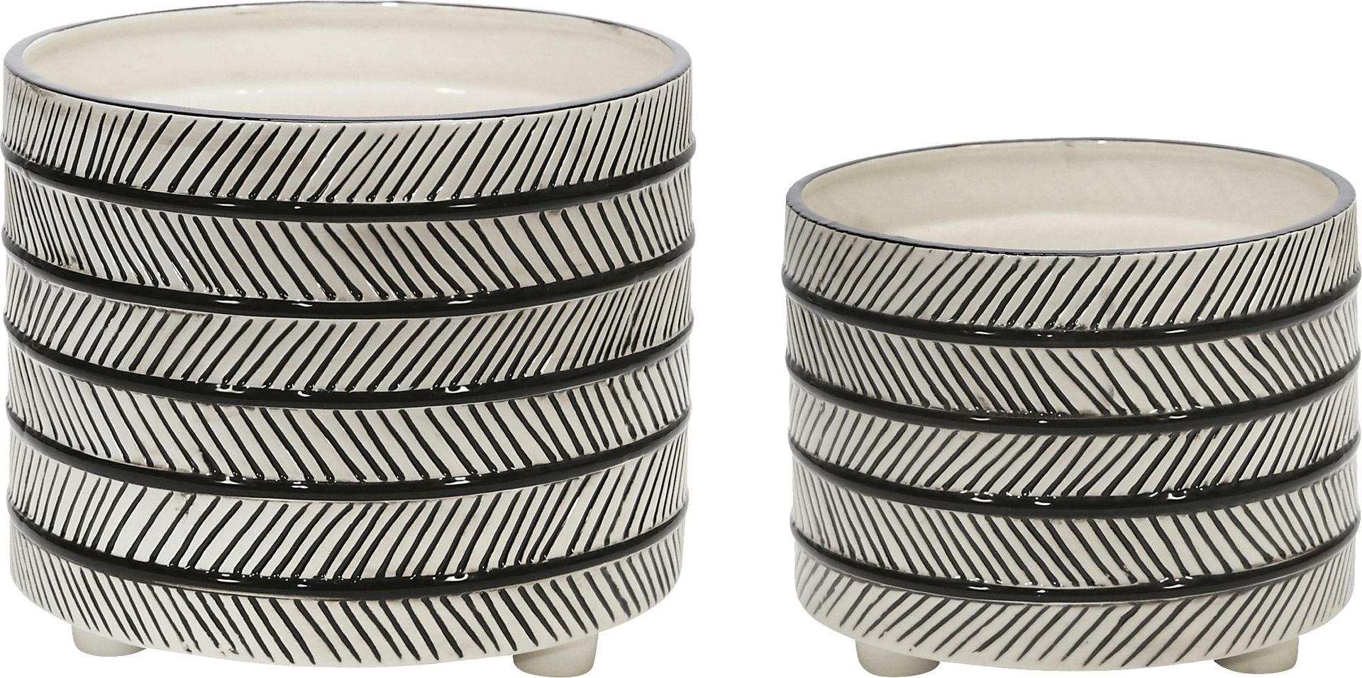 Asheworth Gray Planter, Set of 2 - Image 1