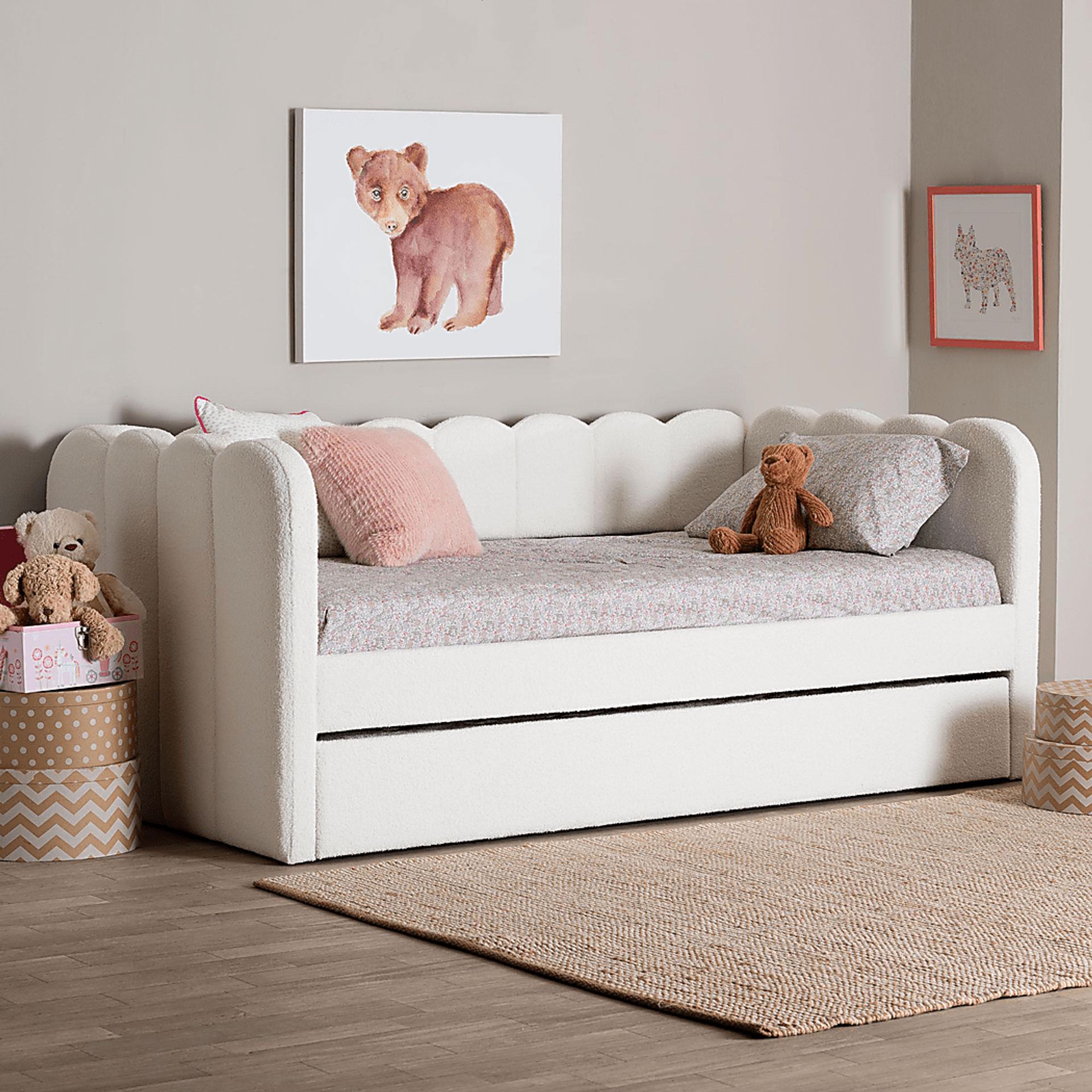 Ashia Cream Daybed with Trundle - Image 3