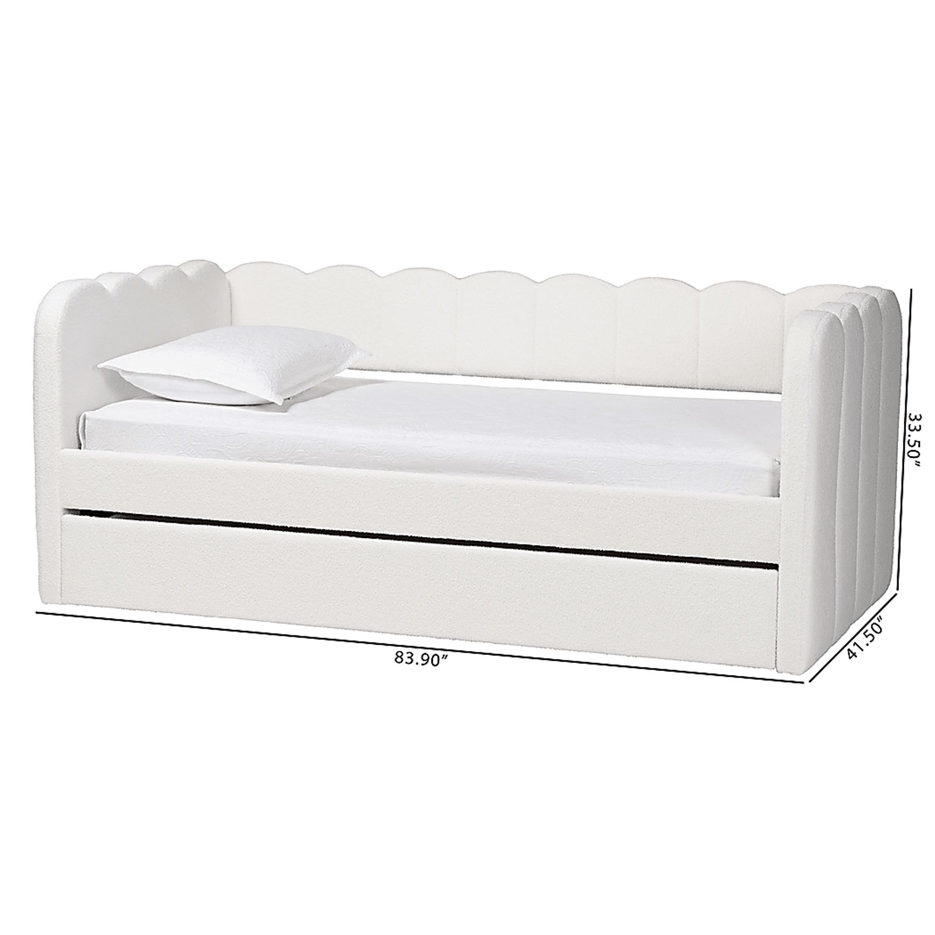Ashia Cream Daybed with Trundle - Image 6