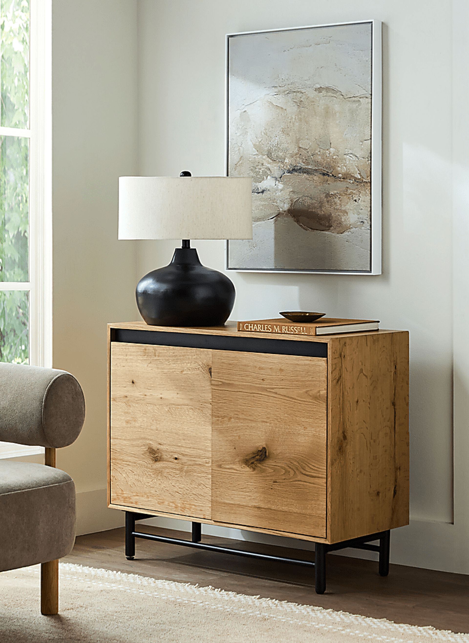 Ashiqa Brown Accent Cabinet - Image 2