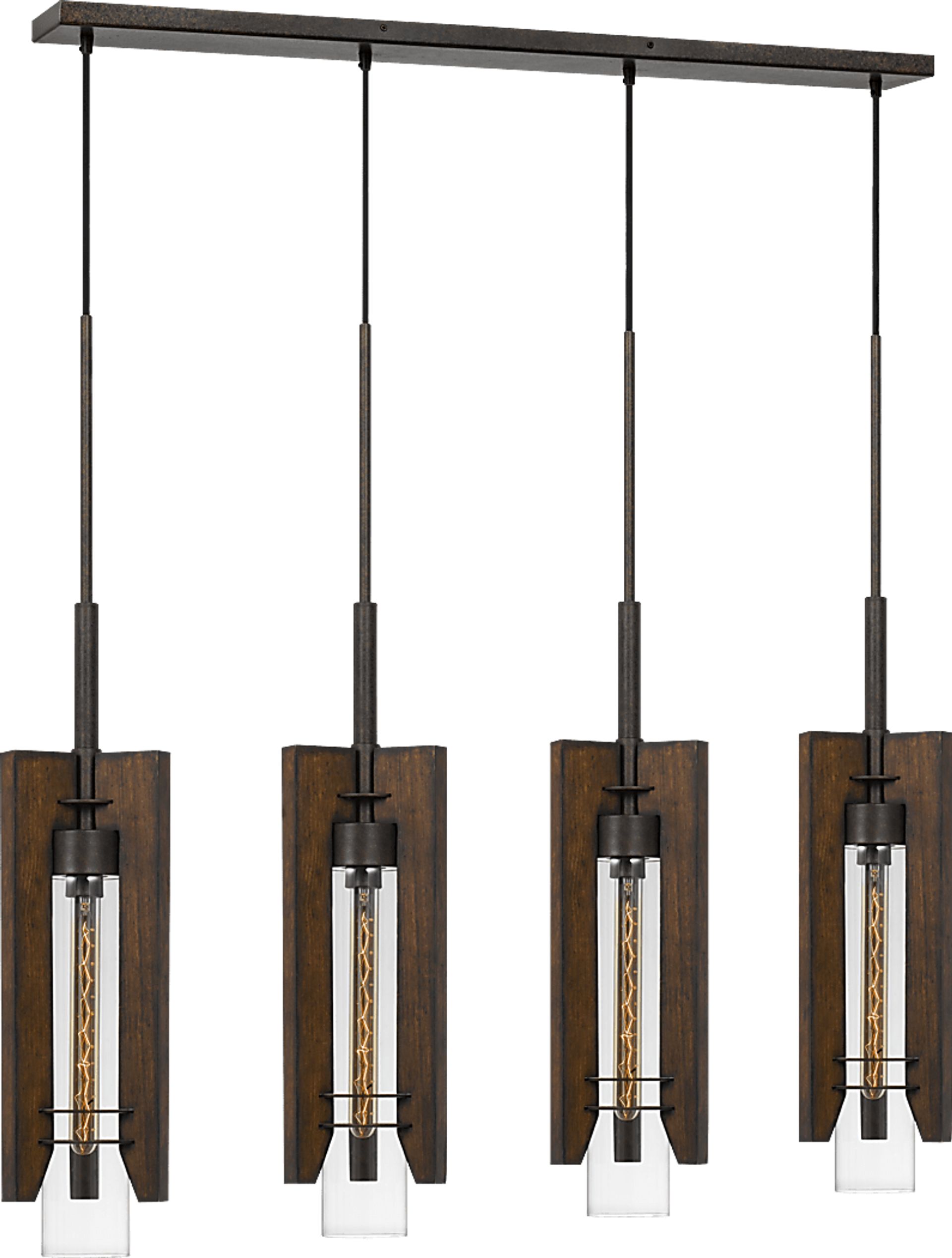 Ashlar Brown 4 Light Chandelier - Image 1