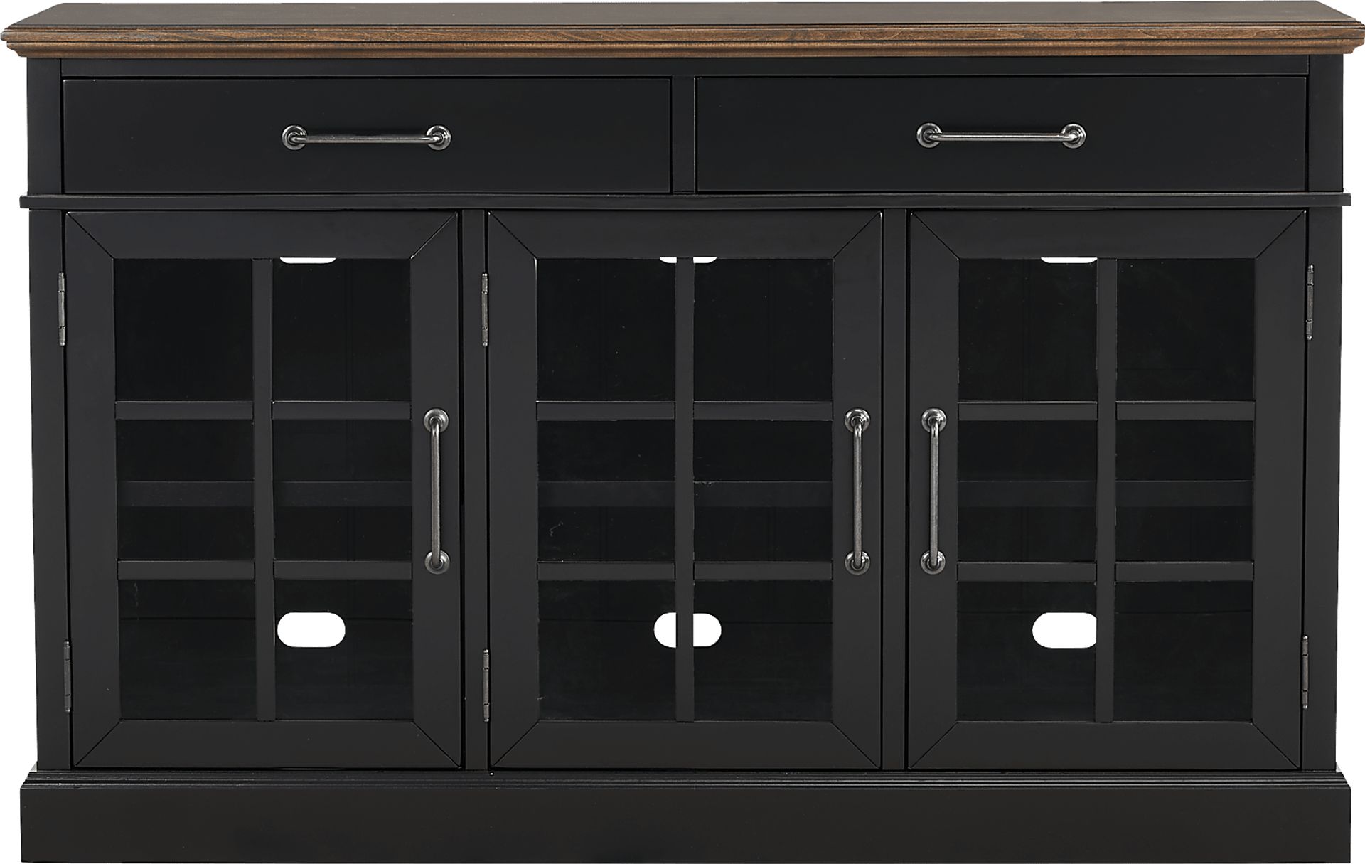 Ashlyn Lake Black Credenza - Image 1