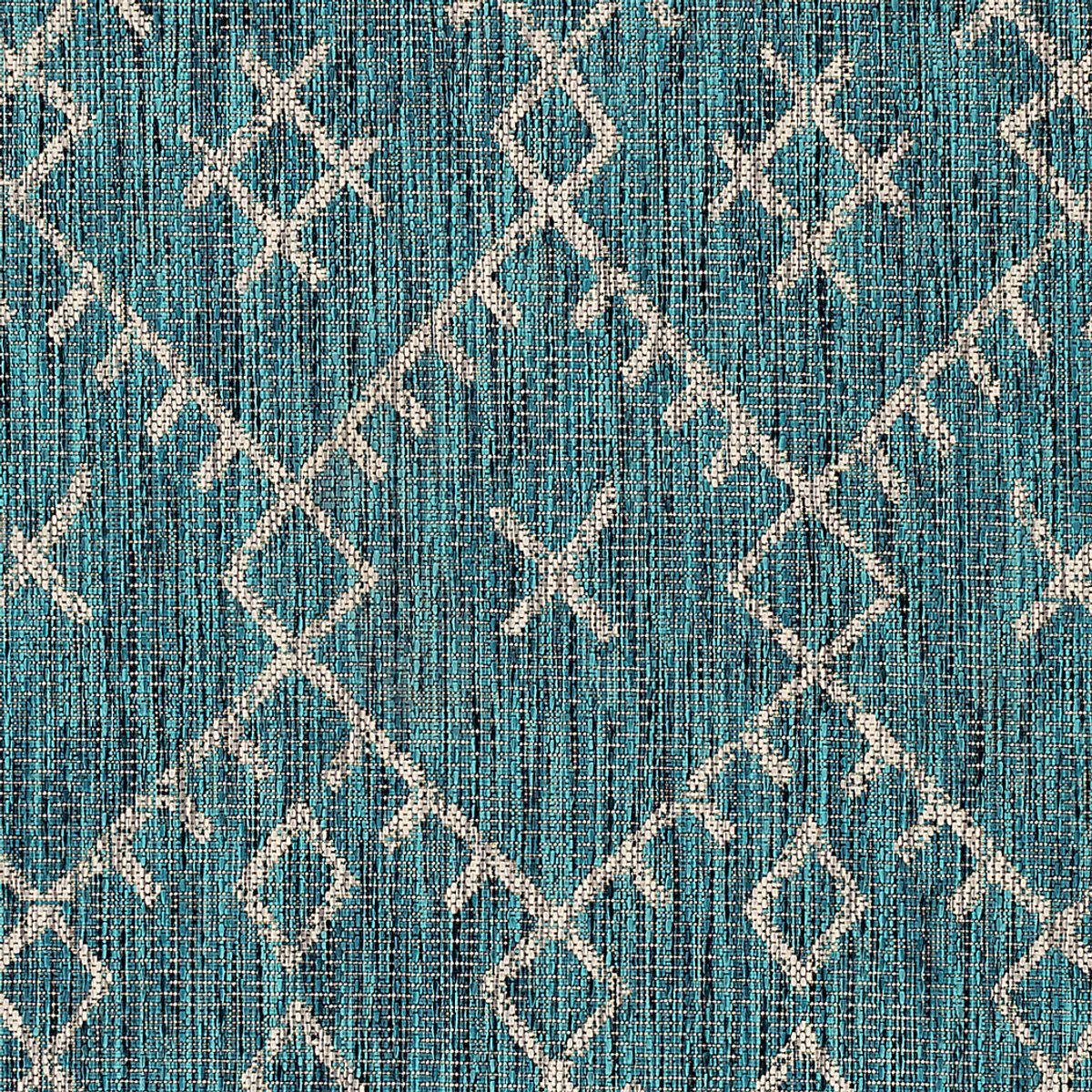 Ashlyn Teal Blue,Green Outdoor Rug | Rooms to Go