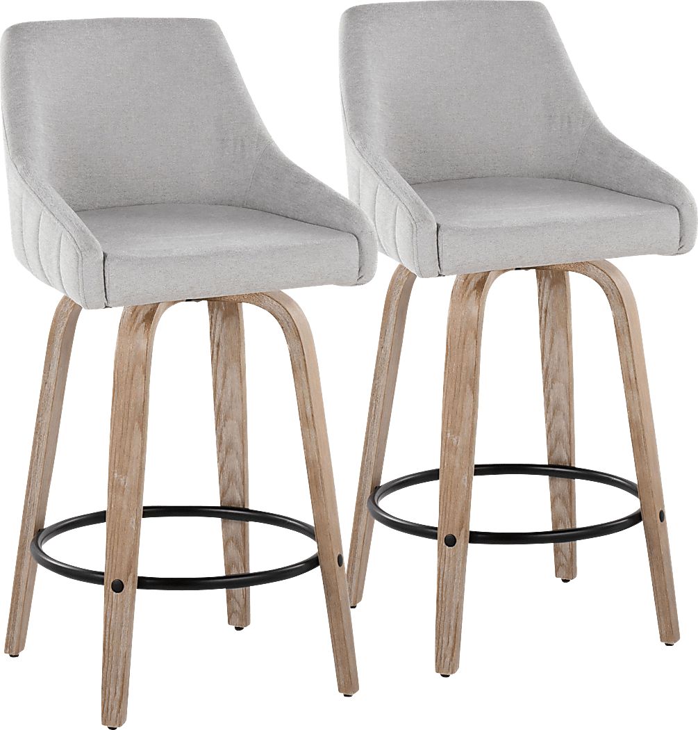 Ashlynd III Gray Swivel Counter Height Stool, Set of 2