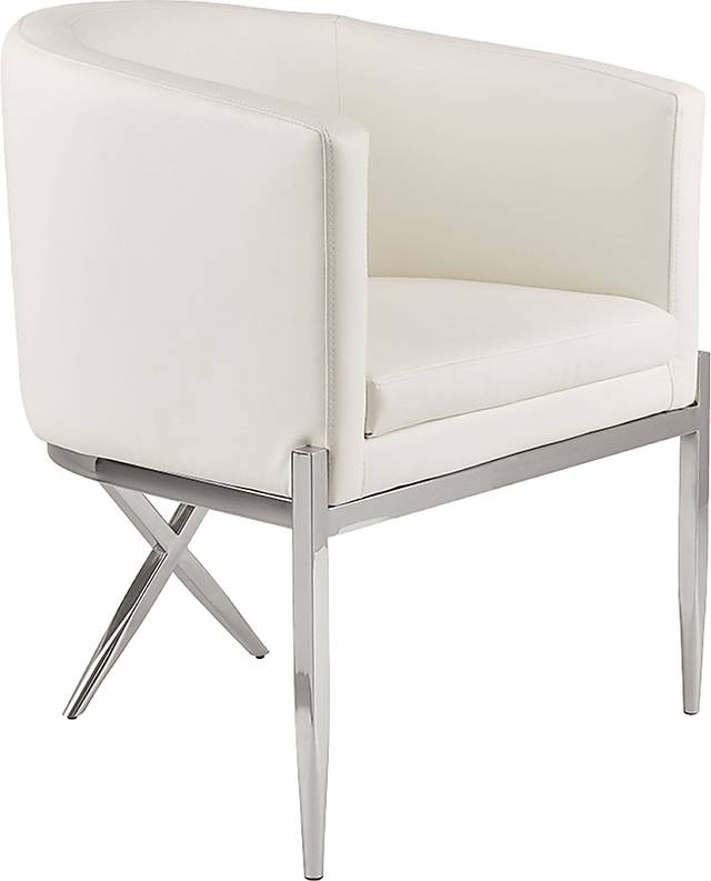 Ashmead White Accent Chair - Thumbnail - Image 1