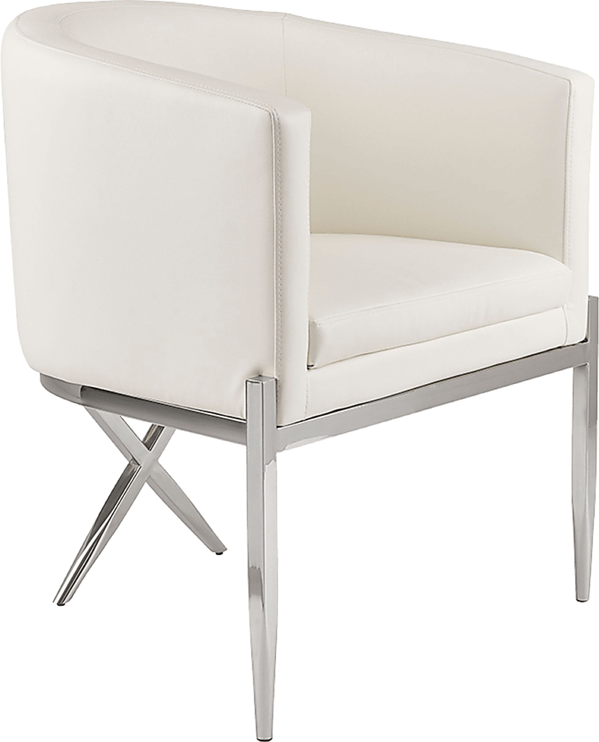 Ashmead White Accent Chair - Image 1