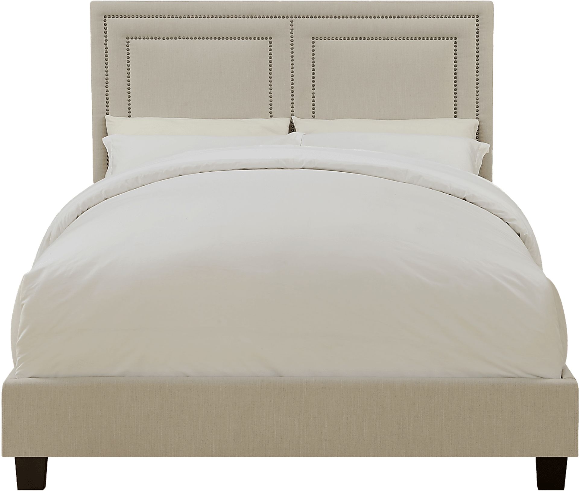 Ashton Avenue White Queen Upholstered Bed - Image 1