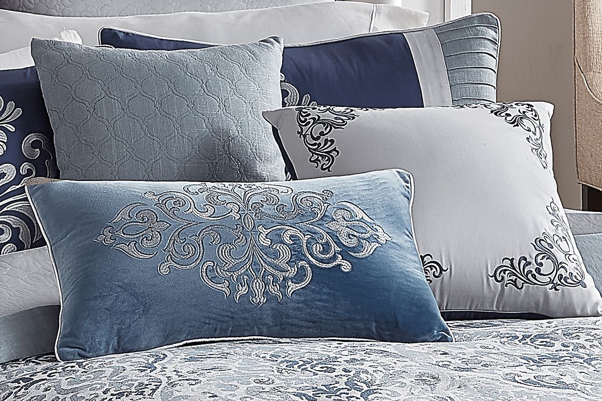 Asilomar Blue 9 Pc Queen Comforter Set