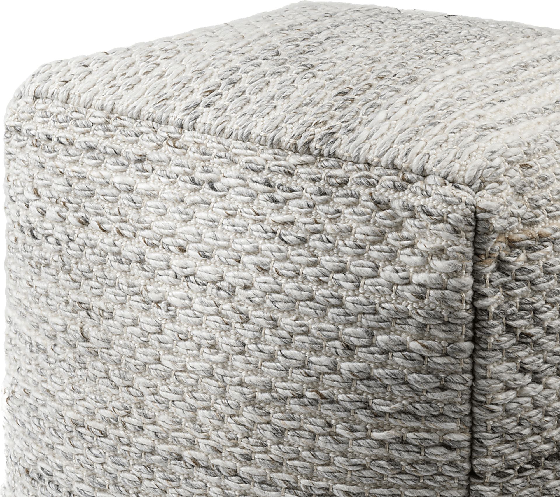 Asla Gray Pouf - Image 2