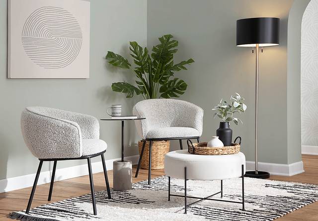 Aslande Gray Accent Chair - Thumbnail - Image 9