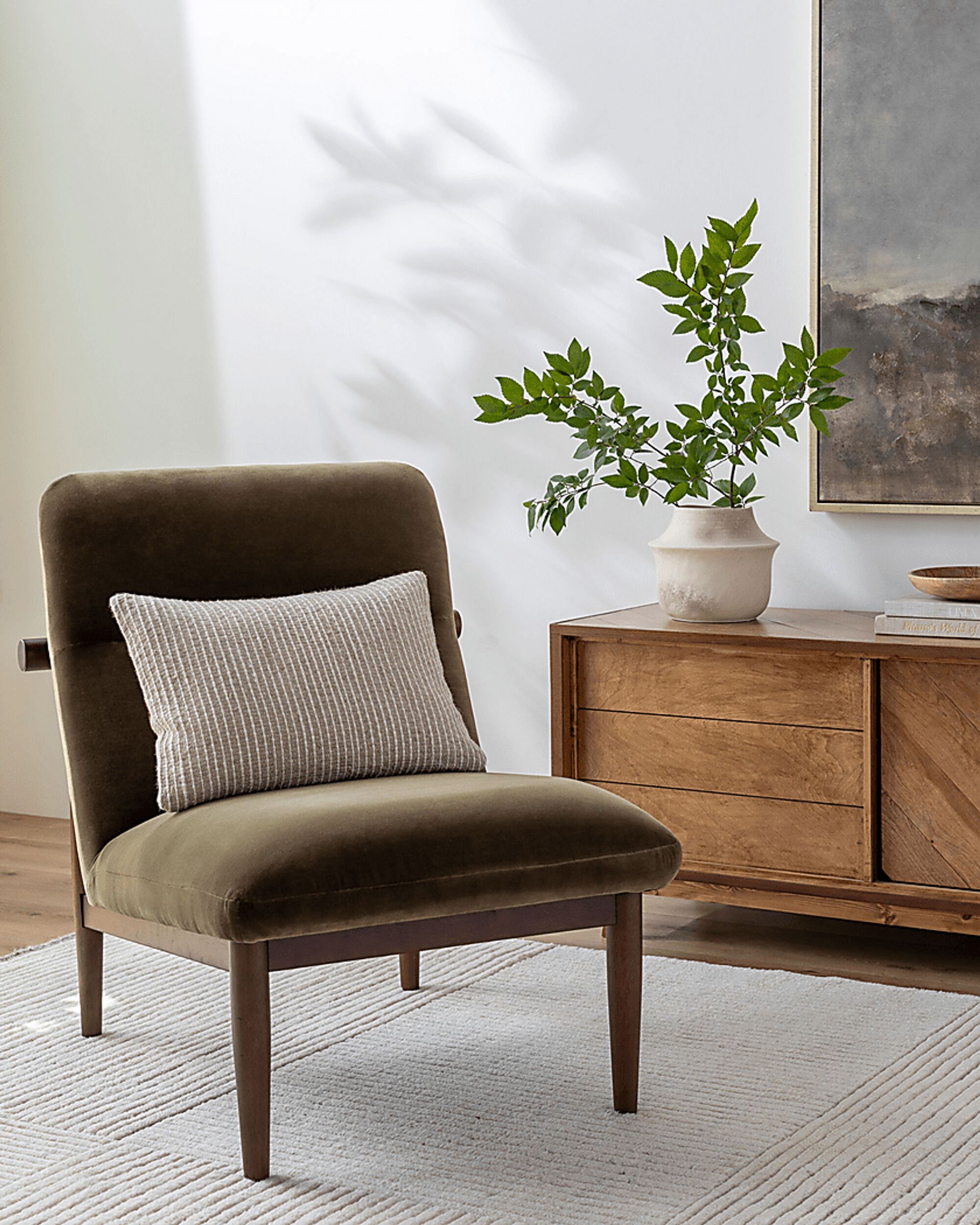 Asma Olive Accent Chair - Image 2