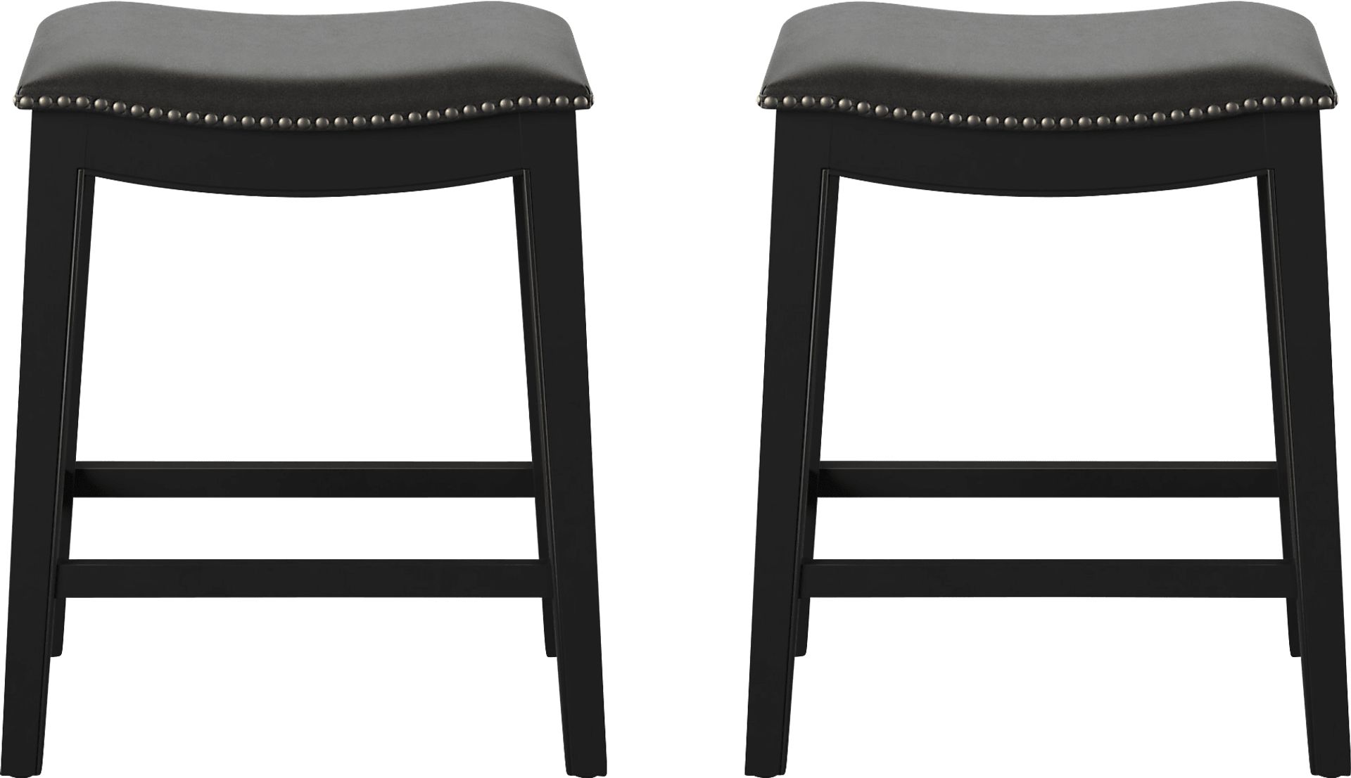 Aspasia Black Counter Height Stool, Set of 2 - Image 2