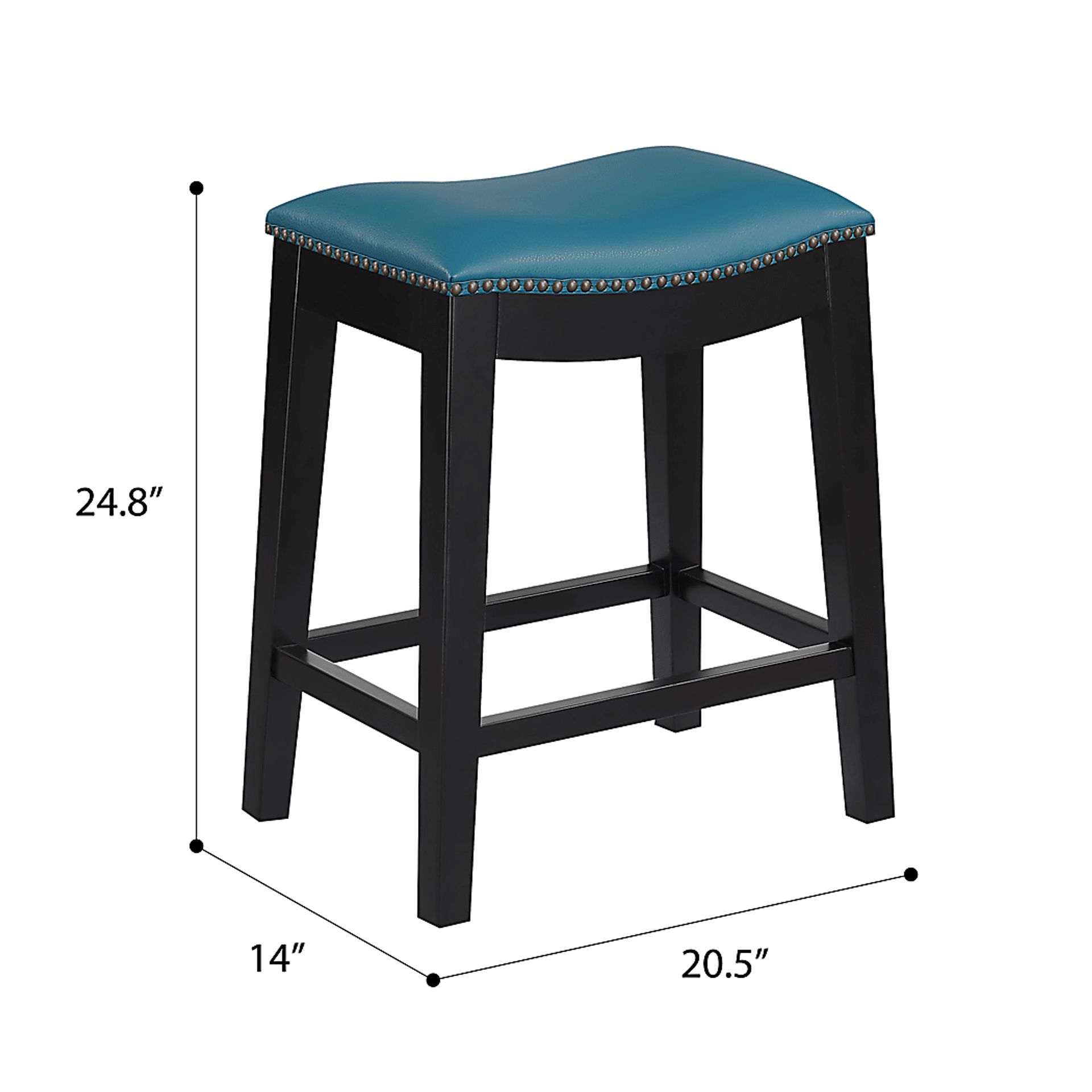 Aspasia Blue Counter Height Stool, Set of 2 - Image 5