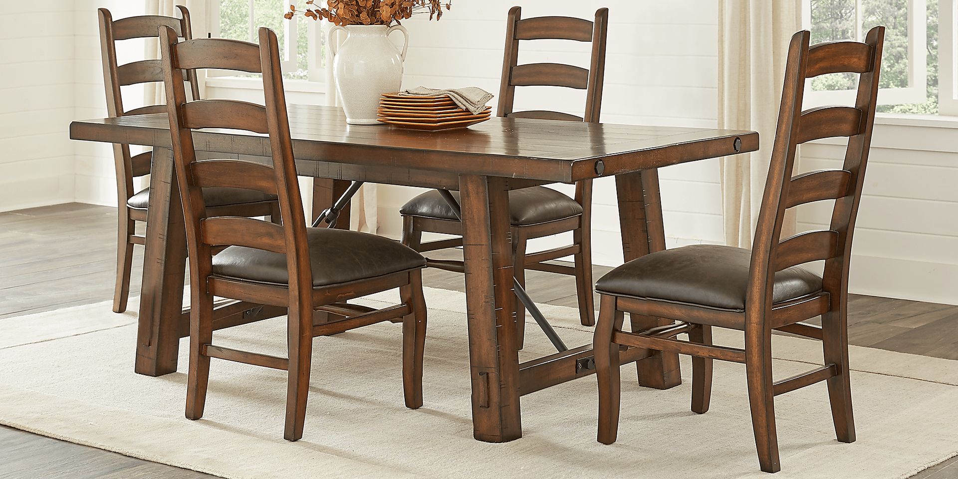 Aspen Grove Cherry 6 Pc Rectangle Dining Set - Image 1
