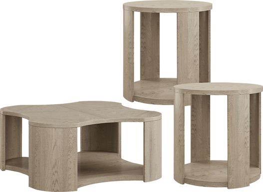 Aspen Grove Tan 3 Pc Table Set
