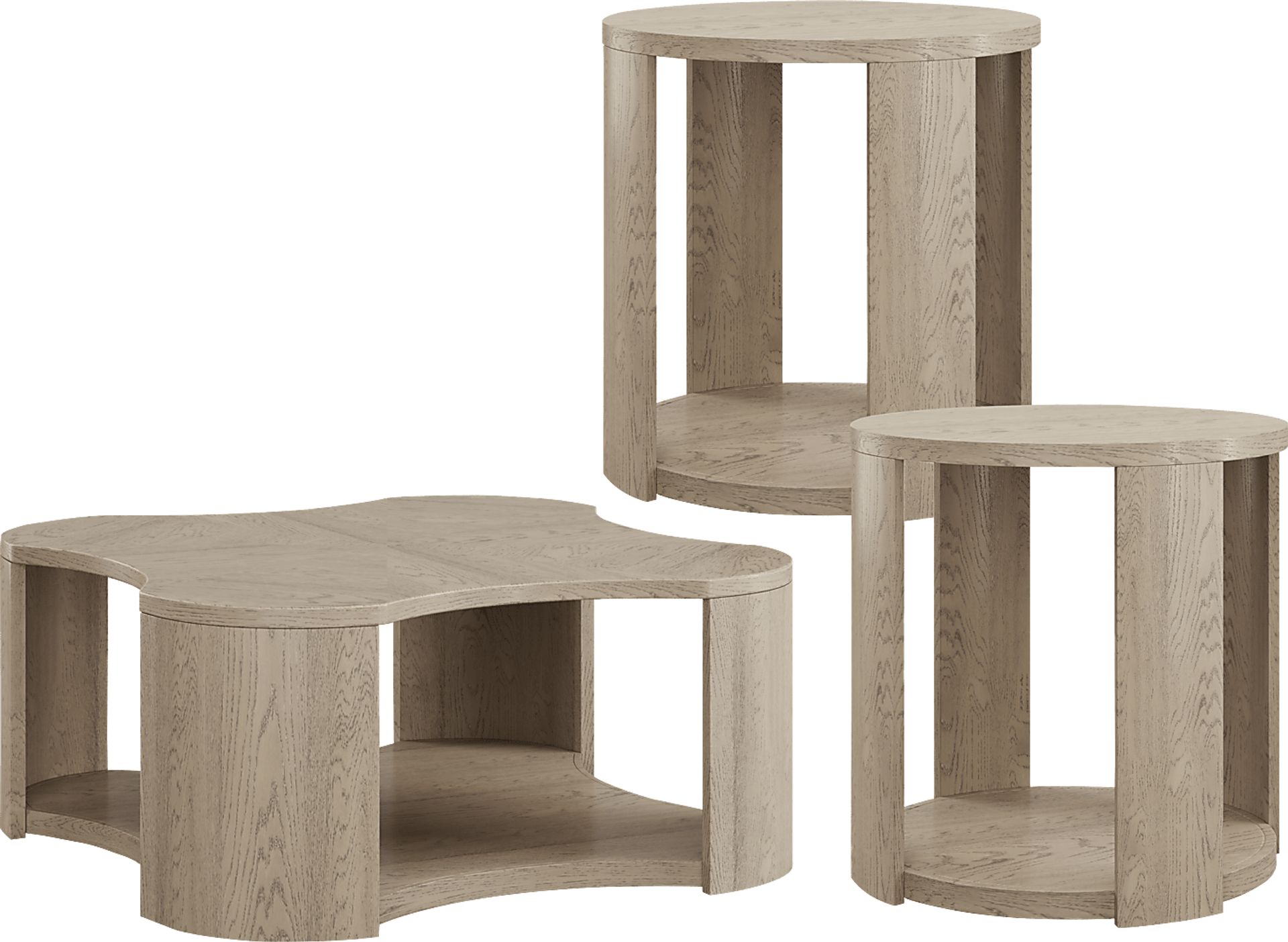 Aspen Grove Tan 3 Pc Table Set - Image 1