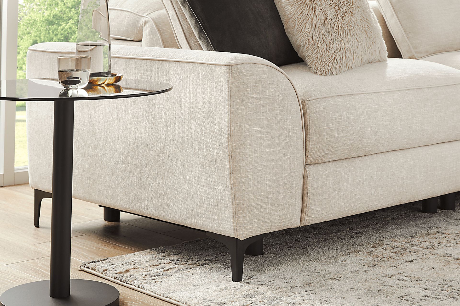 Aspen Sand 3 Pc Dual Power Reclining Sectional - Image 6