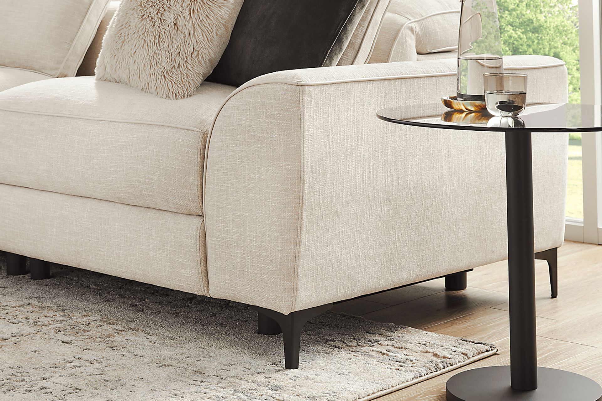 Aspen Sand 3 Pc Dual Power Reclining Sectional - Image 6