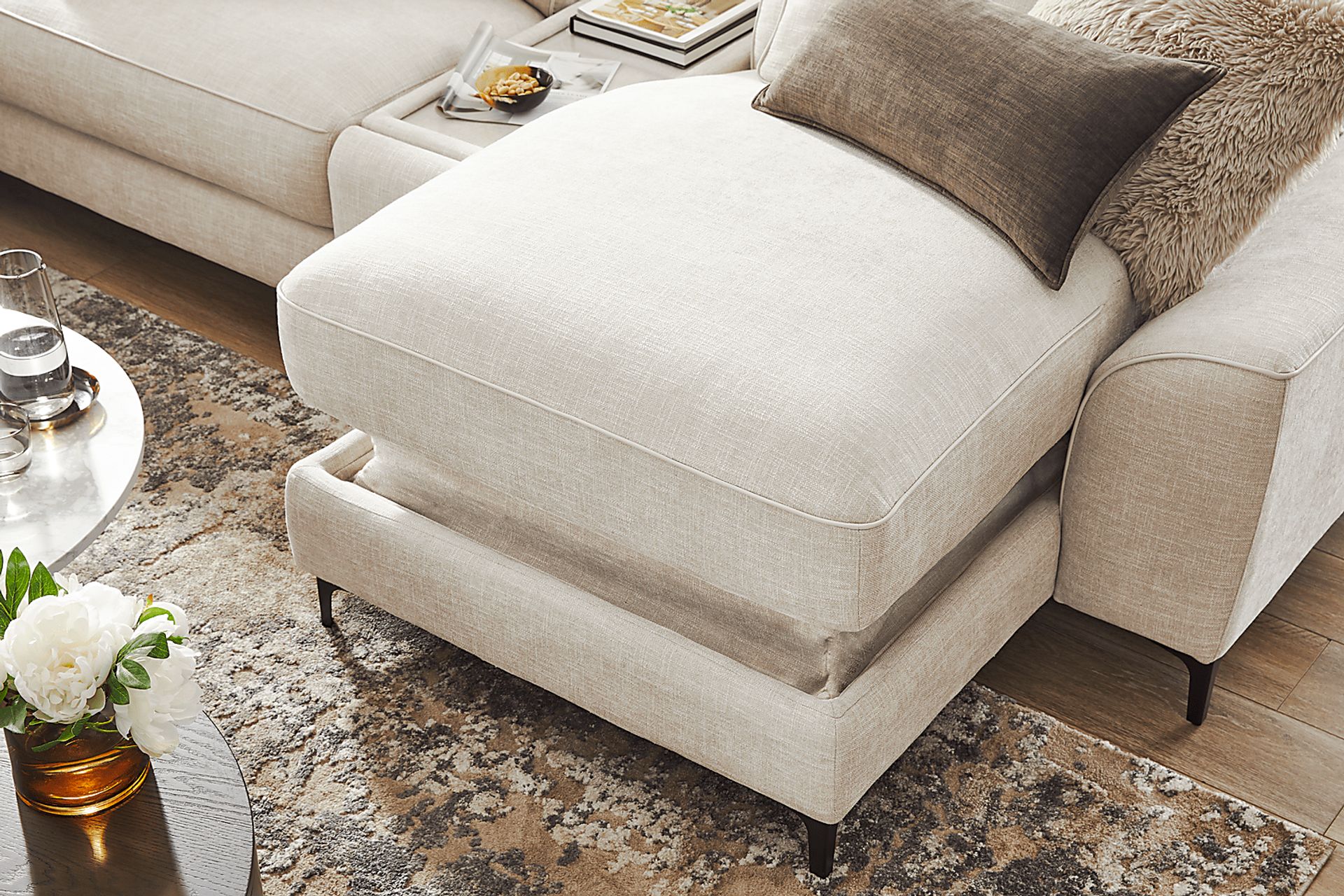 Aspen Sand 10 Pc Dual Power Reclining Sectional Living Room with Media Console - Image 11