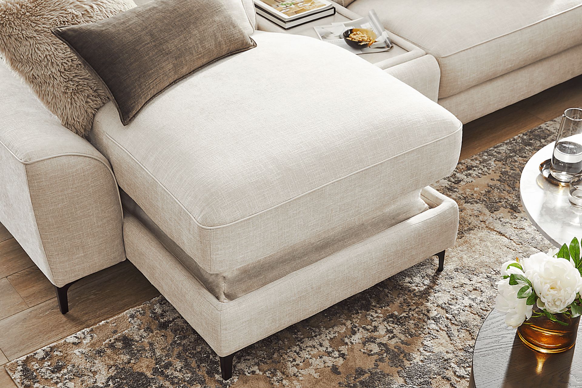 Aspen Sand 10 Pc Dual Power Reclining Sectional Living Room with Media Console - Image 10