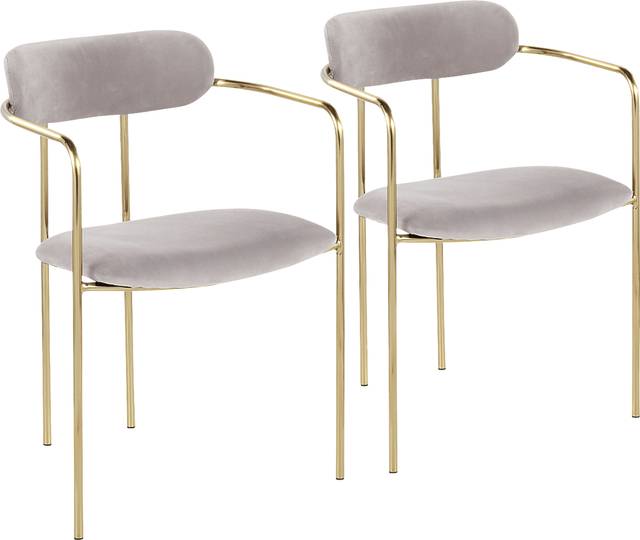 Astellan Silver Arm Chair, Set of 2 - Thumbnail - Image 1
