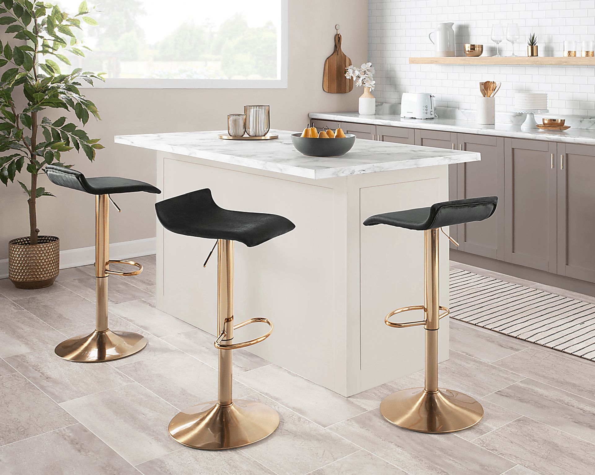 Astelor Ann Black Barstool, Set of 2 - Image 3