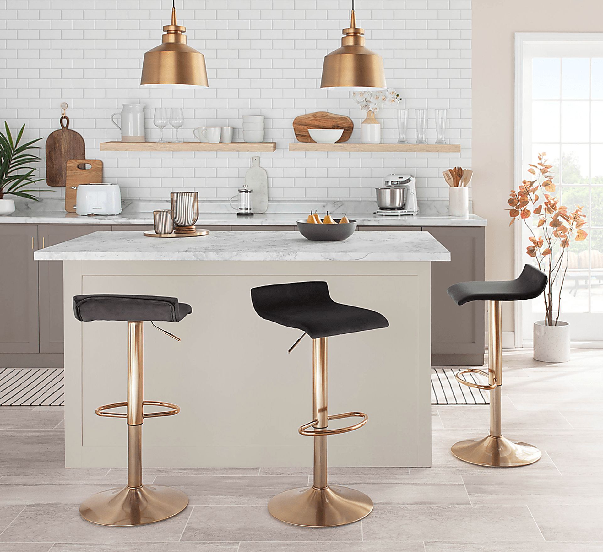 Astelor Ann Black Barstool, Set of 2 - Image 4