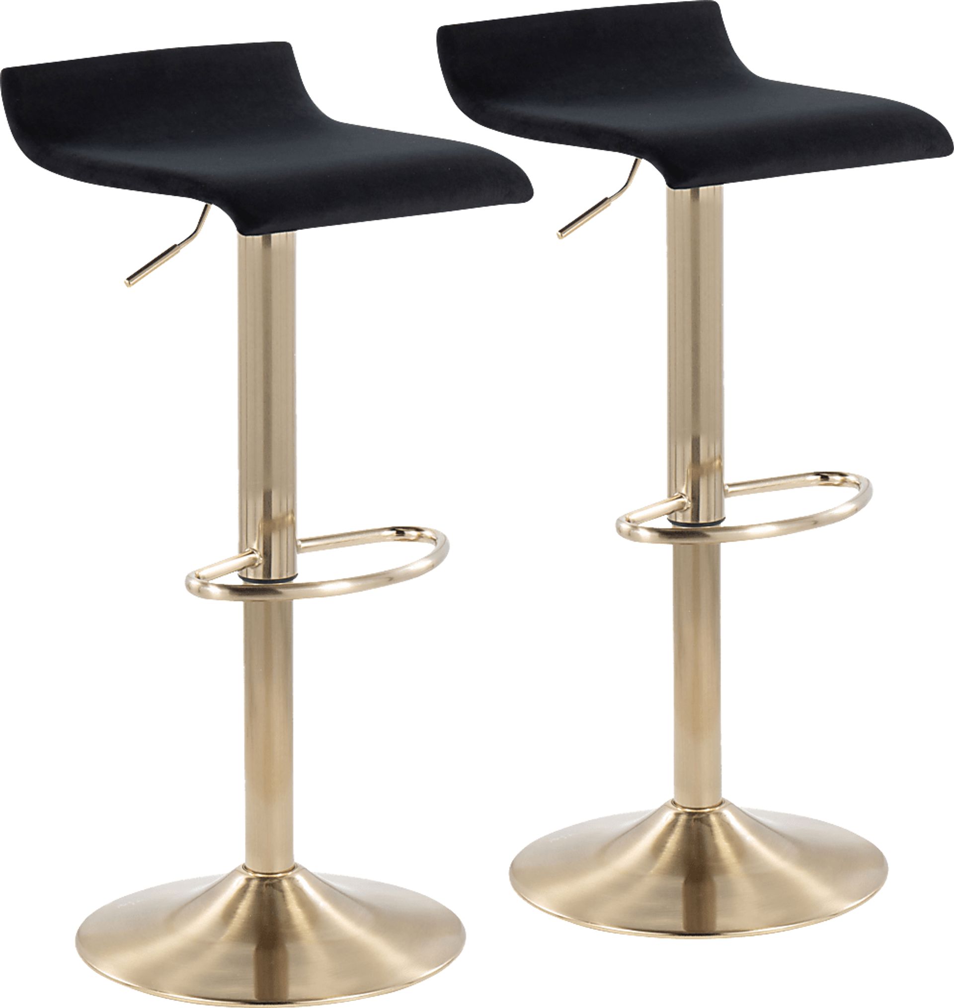 Astelor Ann Black Barstool, Set of 2 - Image 1