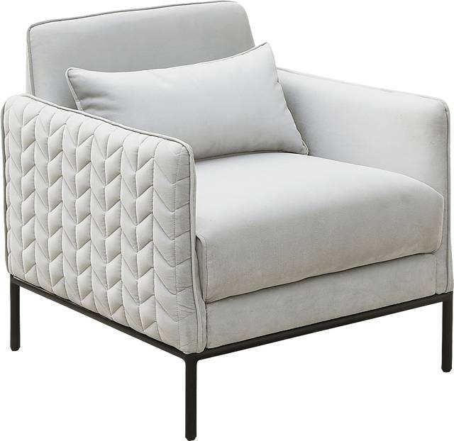 Asteren Silver Accent Chair - Thumbnail - Image 1