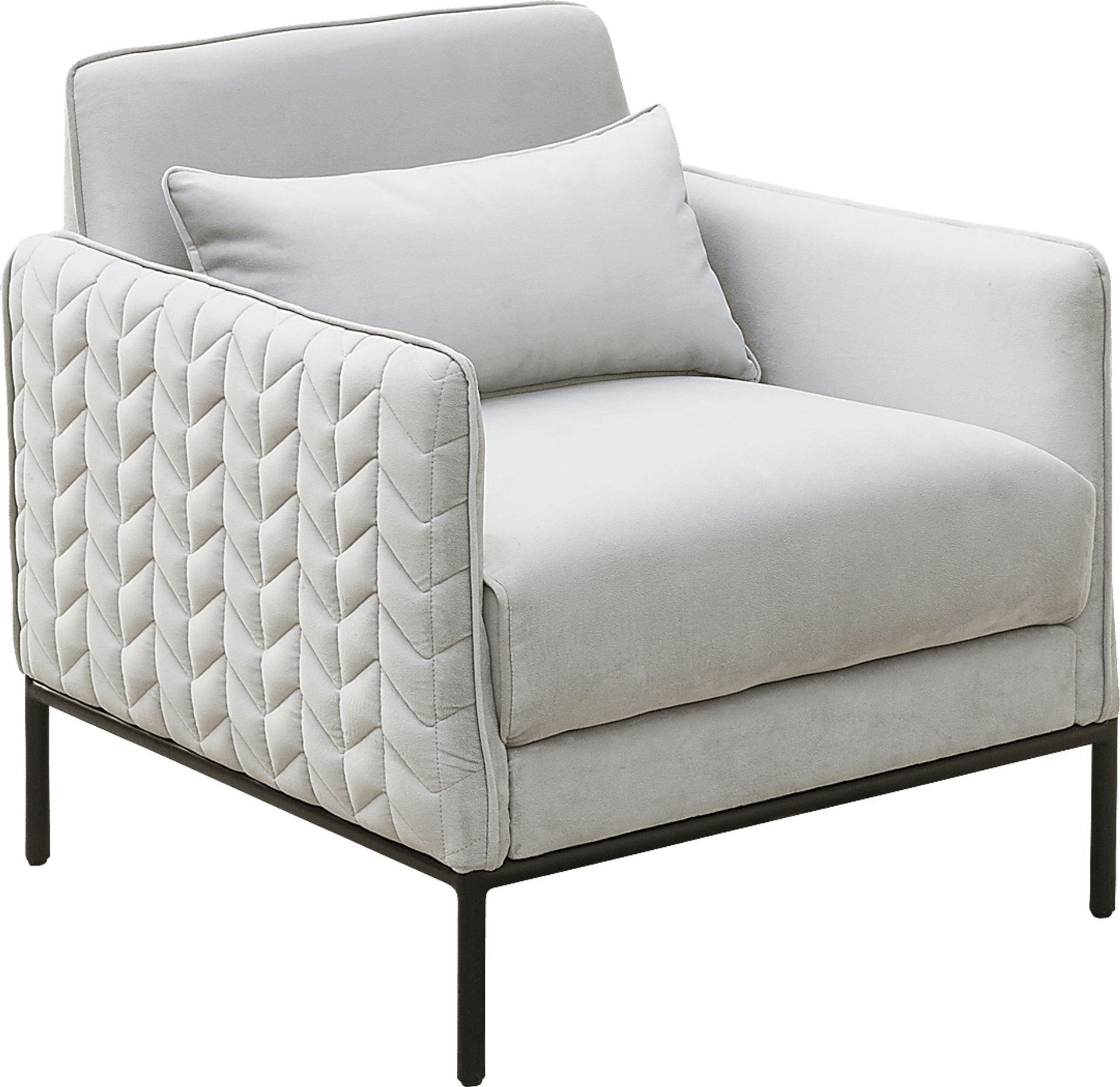 Asteren Silver Accent Chair - Image 1