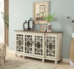 Asterwind Beige Colors,Light Wood,White Credenza | Rooms to Go