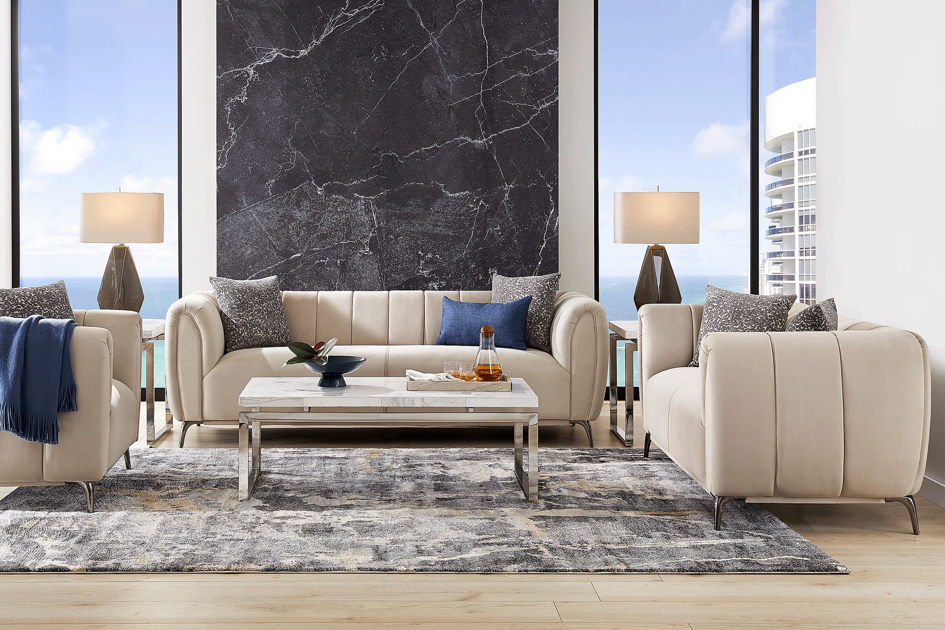 Astor Pebble 8 Pc Living Room - Image 1