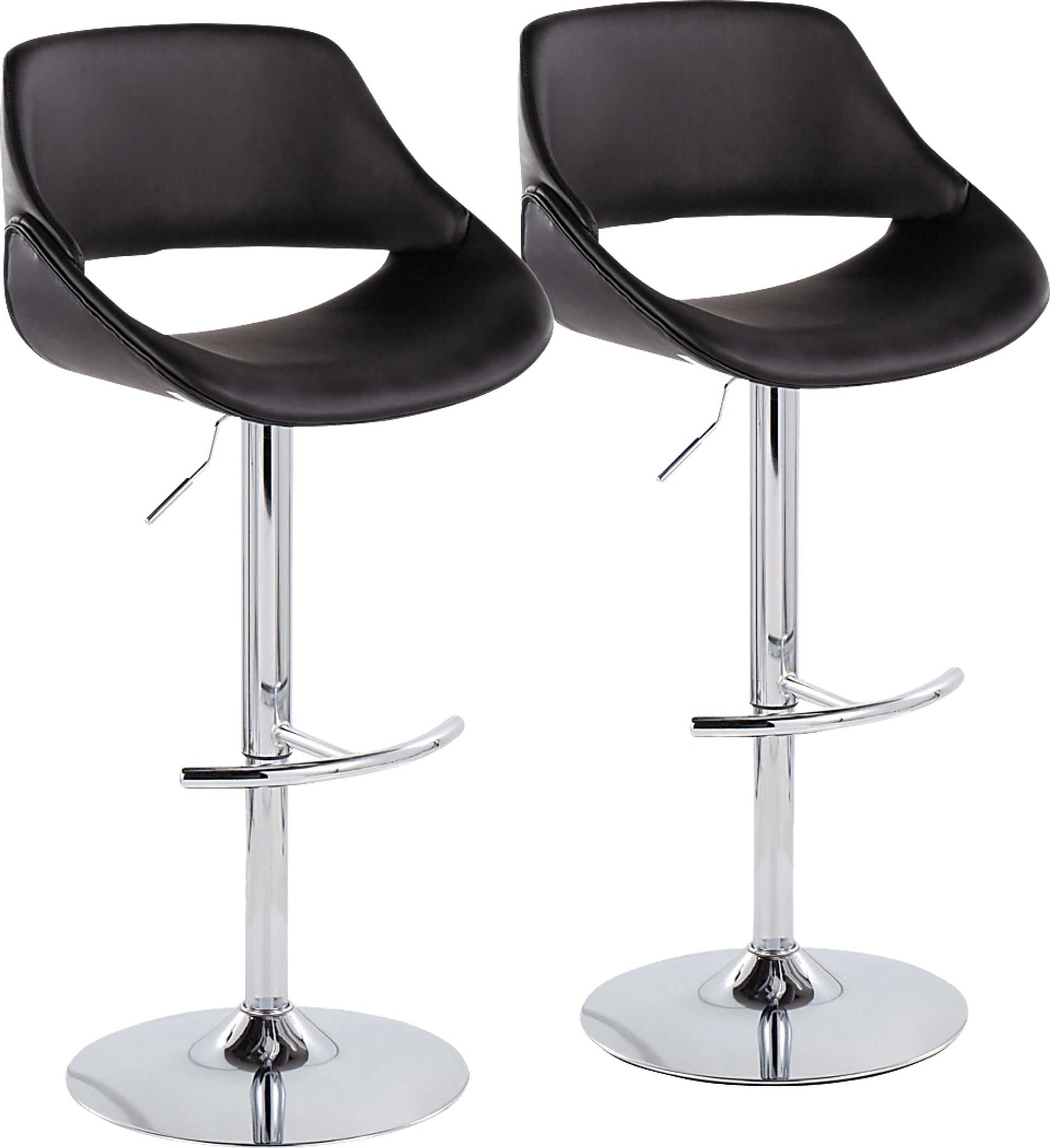 Astorel Black Barstool, Set of 2 - Image 1
