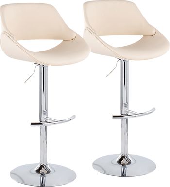 Astorel Cream Barstool, Set of 2