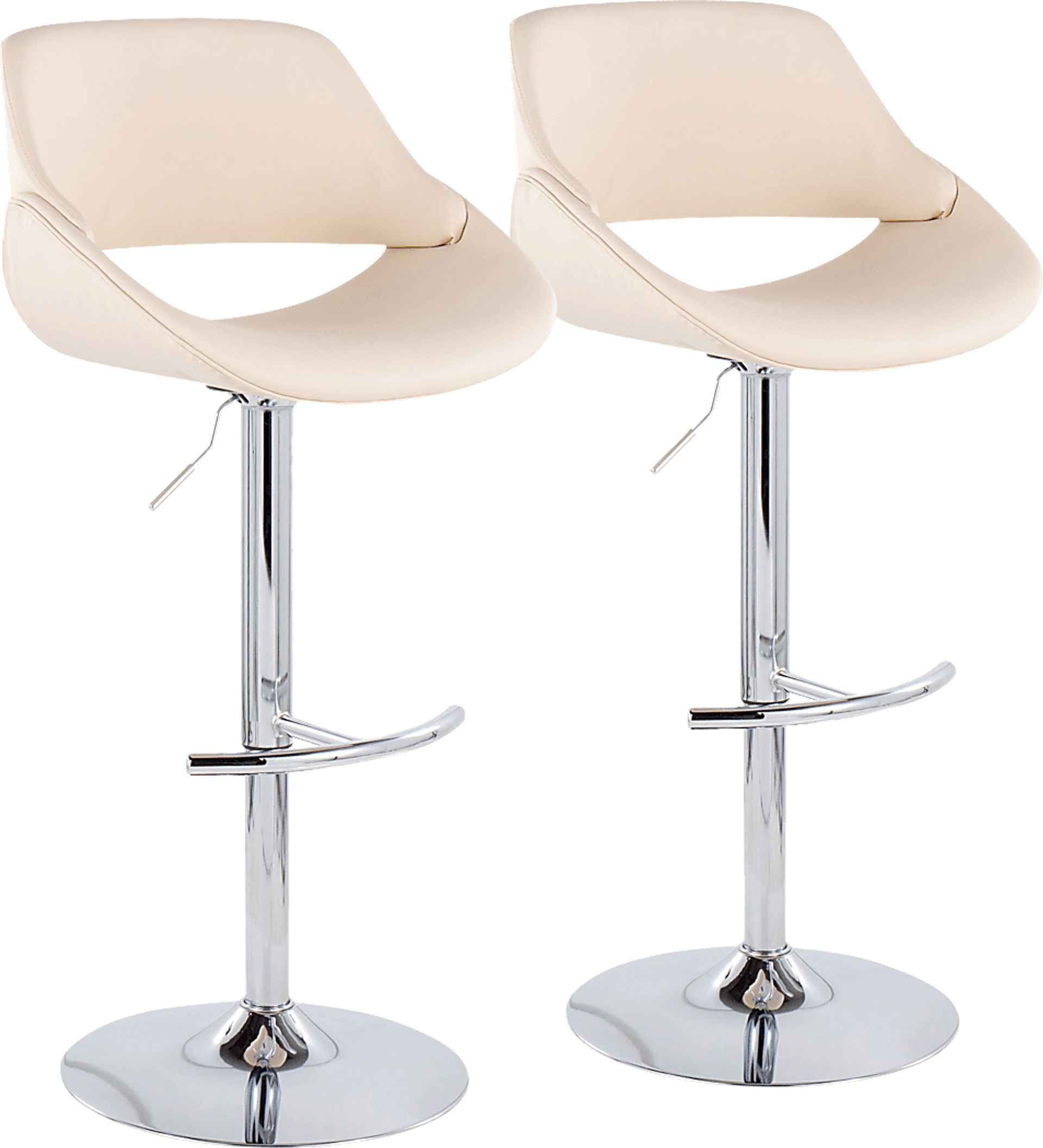 Astorel Cream Barstool, Set of 2 - Image 1