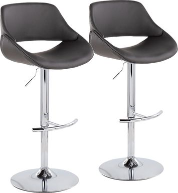 Astorel Gray Barstool, Set of 2